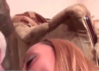 Puppy enjoying ruthless oral fucking